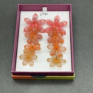 EttaVee Floral Dangle Statement Earrings Lead Safe Nickel Free Gift Box Included